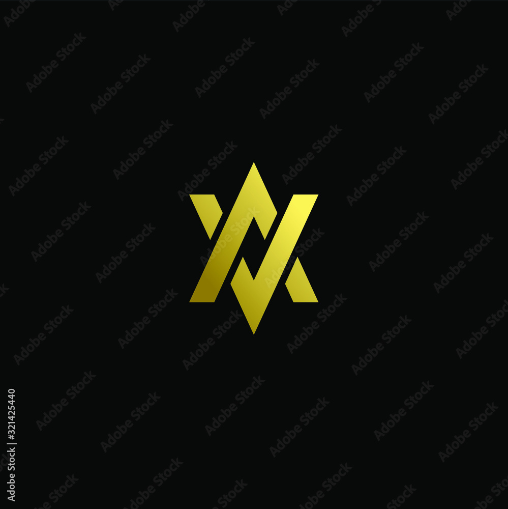 Gold AA simple letter luxury logo design with black background Gold AA simple letter luxury logo design with black background