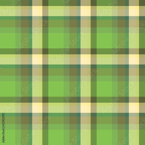 Seamless pattern in fantasy green and light yellow colors for plaid, fabric, textile, clothes, tablecloth and other things. Vector image.