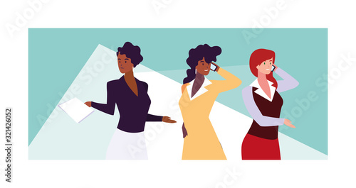 businesswomen in the work office, business professional women