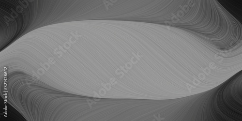 artistic flowing art with smooth swirl waves background design with gray gray, very dark blue and dark slate gray color