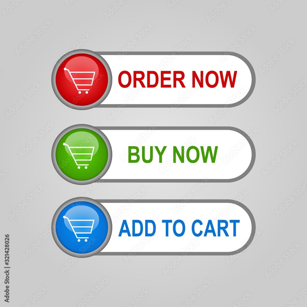 order now,buy now,add to cart, Labels for commerce for web usage. Vector illustration order now,buy now,add to cart, Labels for commerce for web usage. Vector illustration