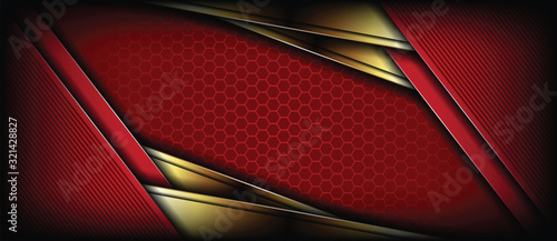 luxurious modern bright red gold background