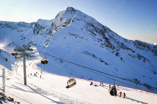 winter holidays in a ski resort © Nikolai