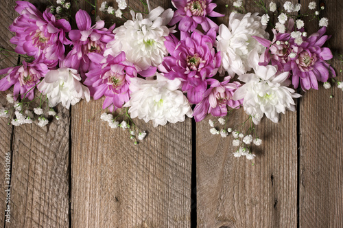 Assorted fresh flowers background