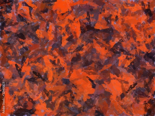 Modern stylish texture painting. Abstraction. Large brush strokes with oil pa...