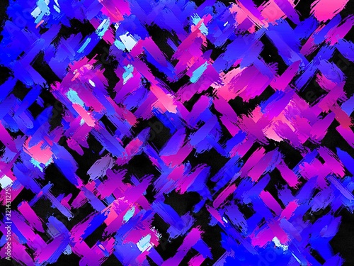 Modern stylish texture painting. Abstraction. Large brush strokes with oil pa...