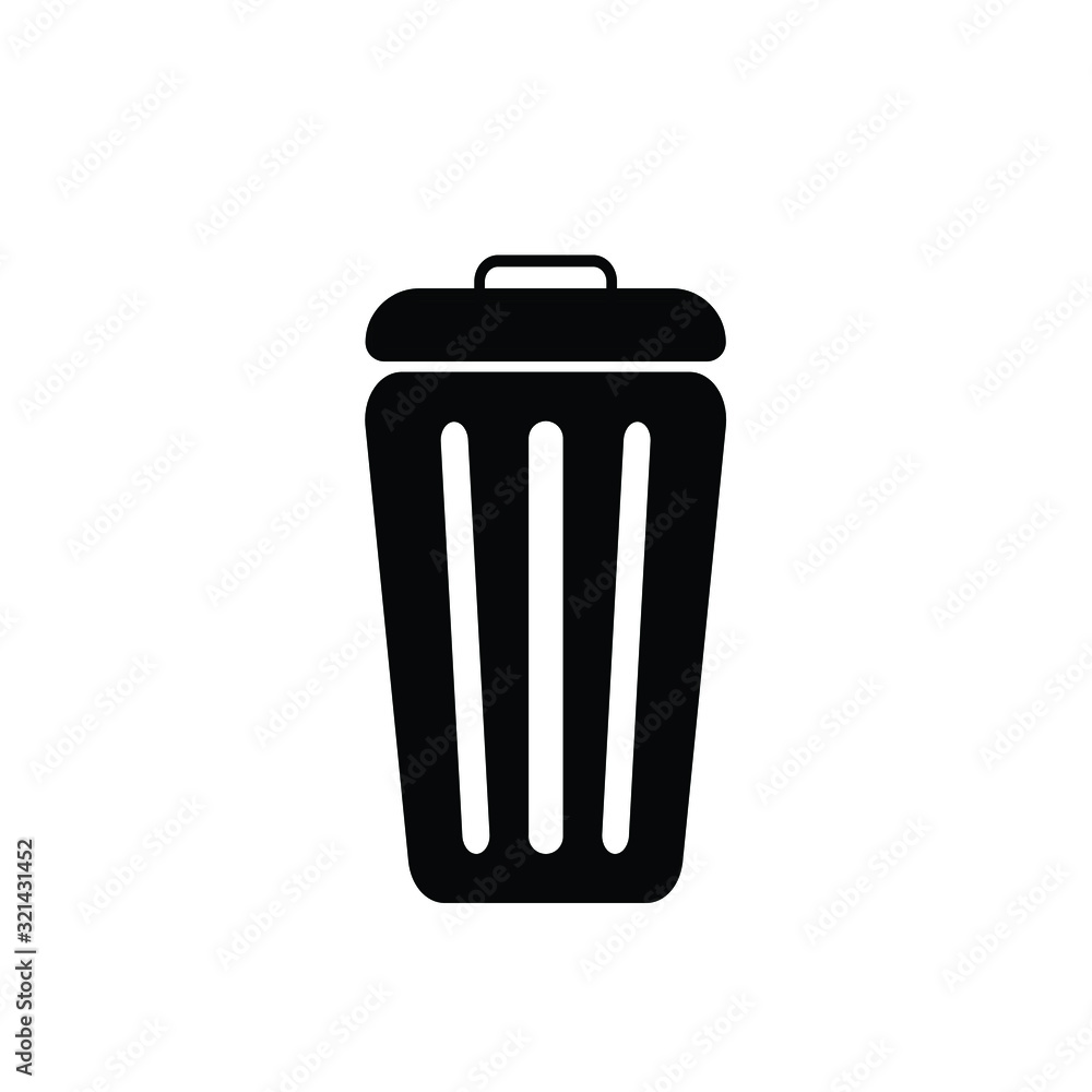trash can isolated on white background trash can isolated on white background