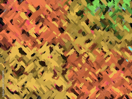 Modern stylish texture painting. Abstraction. Large brush strokes with oil pa...