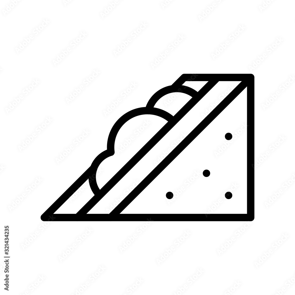 Sandwich vector, fast food related line design icon Sandwich vector, fast food related line design icon