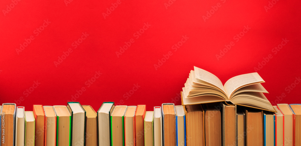 Open books background  Stock image  Colourbox