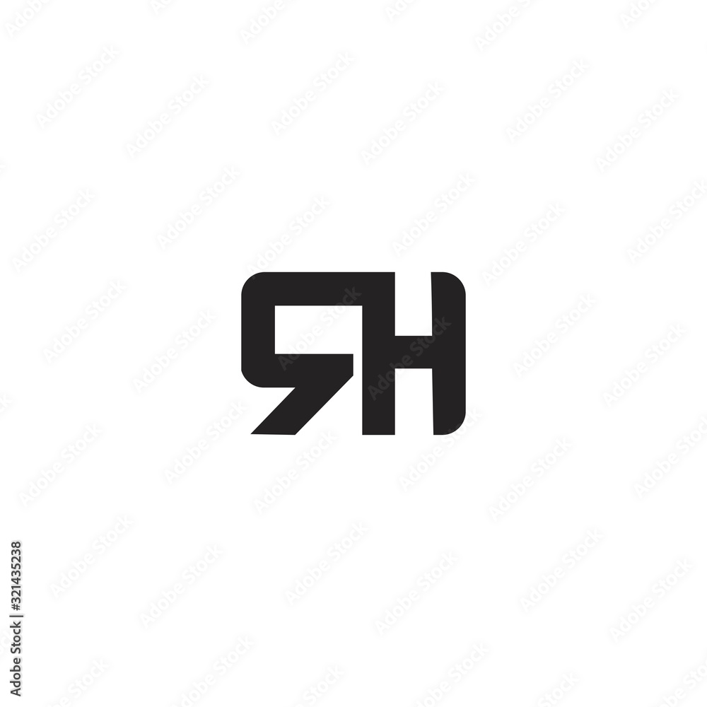 RH R H logo icon design template elements RH R H logo icon design template elements