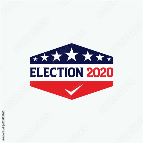 2020 United States of America presidential election logo. Election Day Logo 2020 Vector Stock