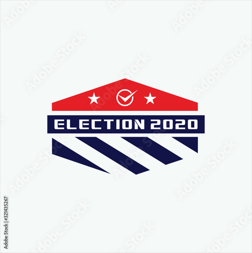 2020 United States of America presidential election logo.  Election Day Logo 2020 Vector Stock