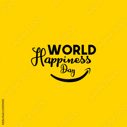 World Happiness Day Celebration Vector Template Design Illustration