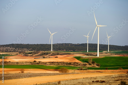 The group of windmills for renewable electric energy production