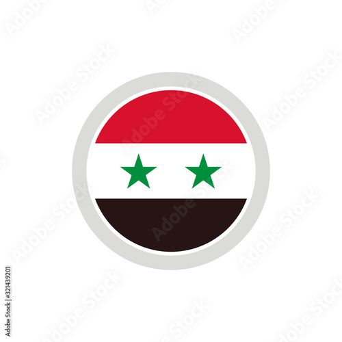 Free Download Isolated round shape Syria flag vector logo. Syria national symbol on the white background. - GFXLoad