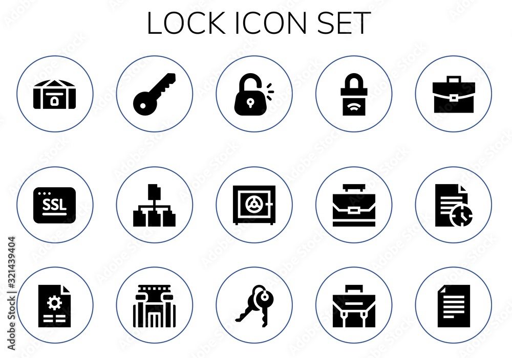 lock icon set lock icon set