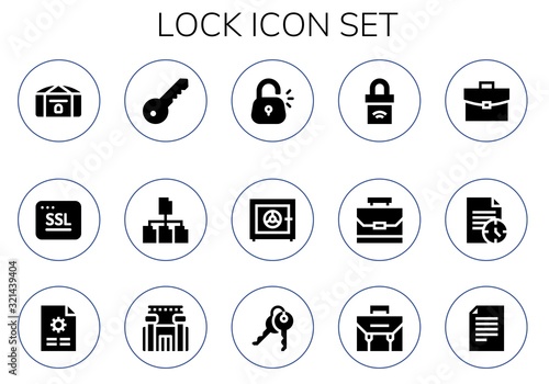 lock icon set