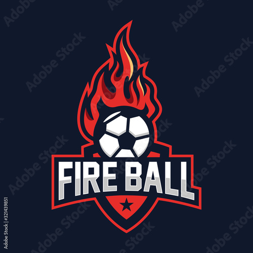 fireball logo emblem. Fireball Team Sport Logo. football, soccer, sport, badge, flame, athletic, champion, championship, club, competition, creative, design, e sports