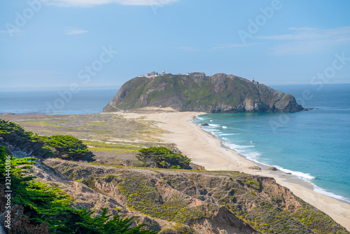 Beautiful coastline road of Big Sur  California  USA. Aerial view from Cabrillo Highway