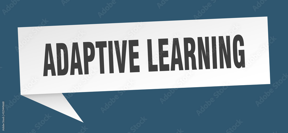 adaptive learning speech bubble. adaptive learning ribbon sign. adaptive learning banner