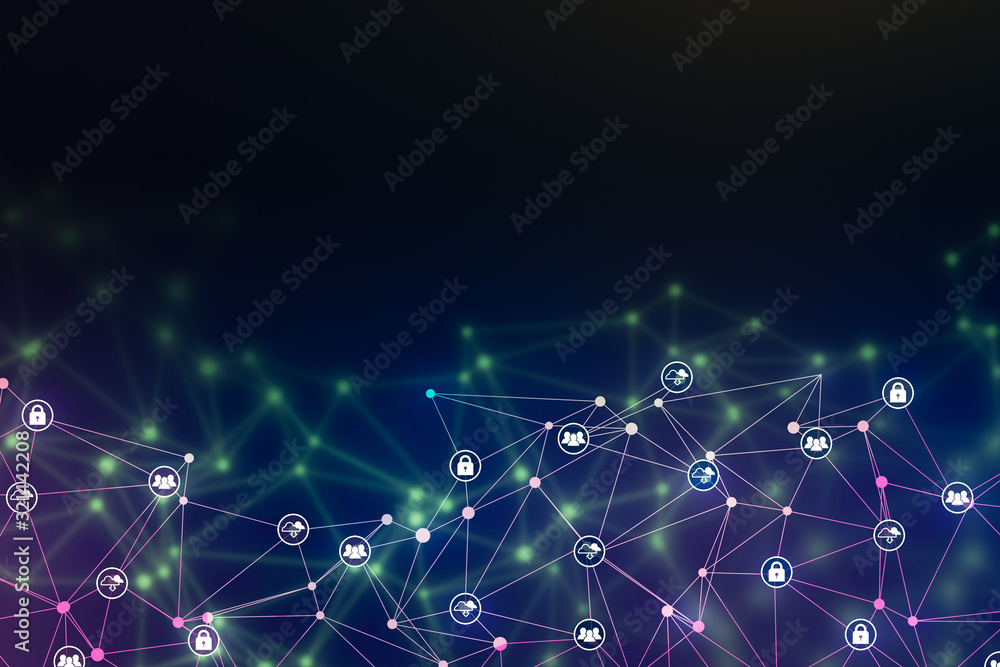 Cloud icon on abstract background illustration Cloud icon on abstract background illustration