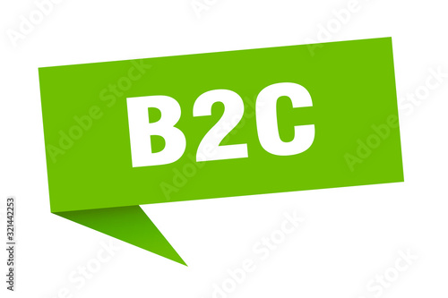 b2c speech bubble. b2c ribbon sign. b2c banner