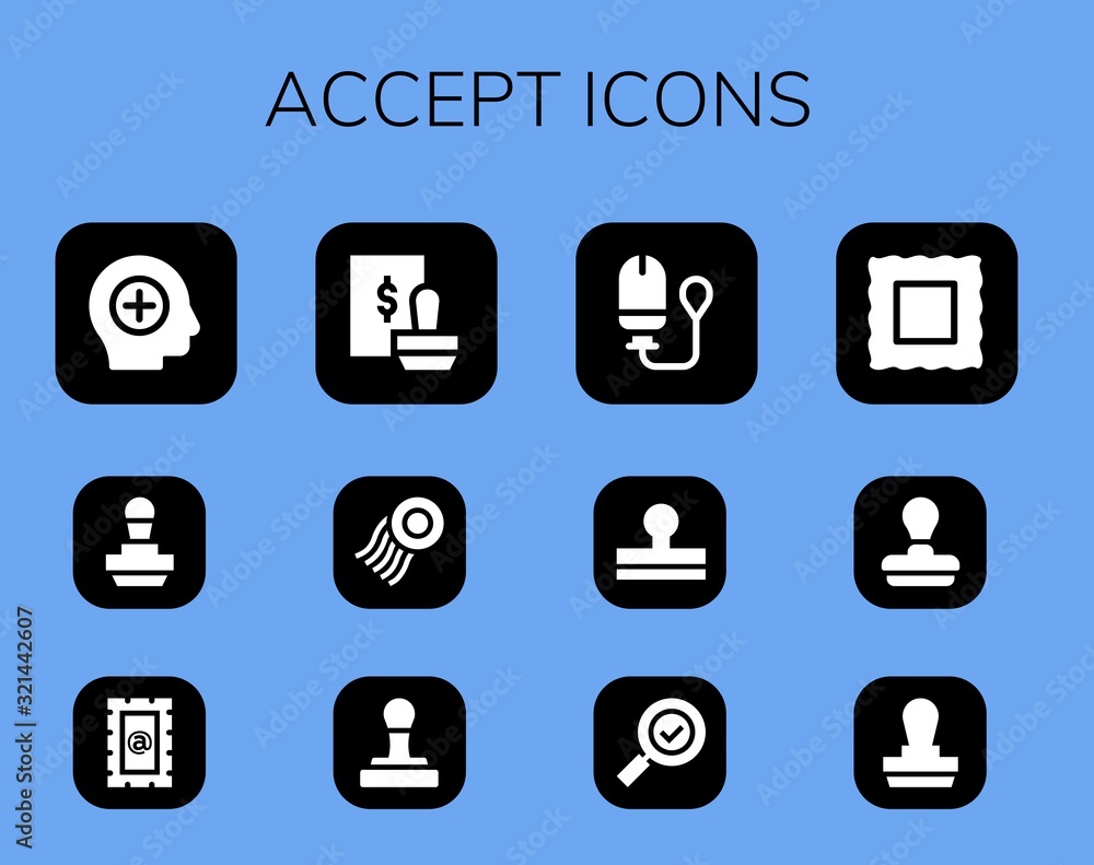 Modern Simple Set of accept Vector filled Icons Modern Simple Set of accept Vector filled Icons