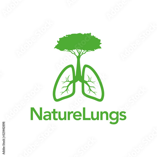 Nature Lungs Logo Concept. Health and medical vector.