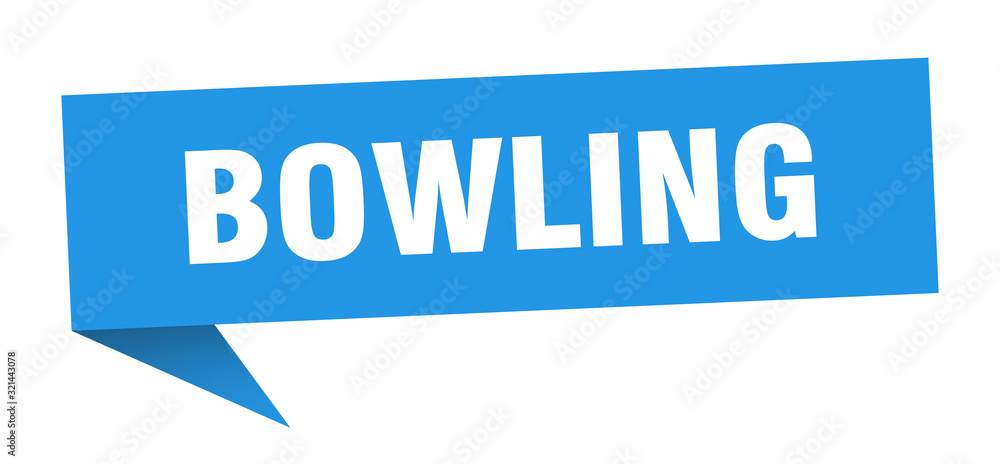 bowling speech bubble. bowling ribbon sign. bowling banner bowling speech bubble. bowling ribbon sign. bowling banner