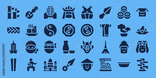 asian icon set