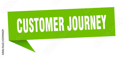 customer journey speech bubble. customer journey ribbon sign. customer journey banner