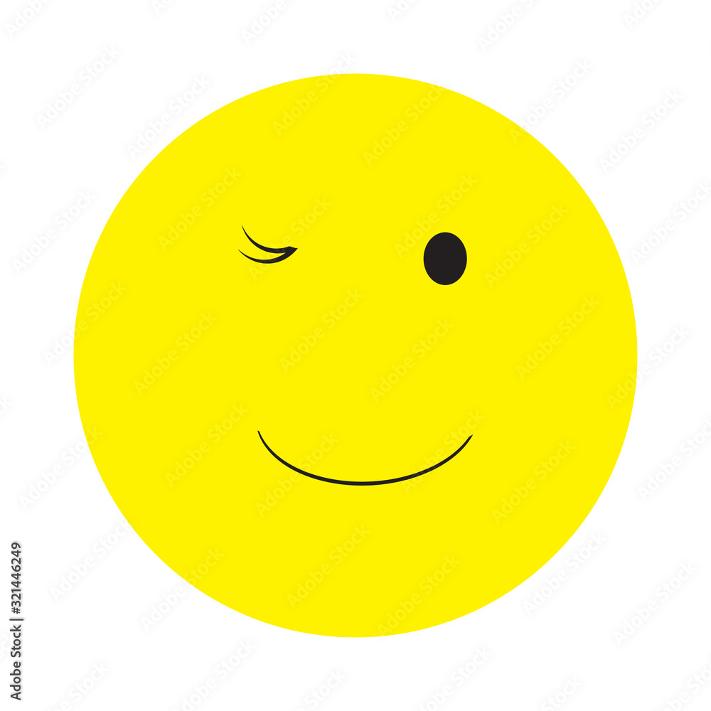 Fototapeta premium Smile Emoticon Yellow Logo Vector Template Design Illustration