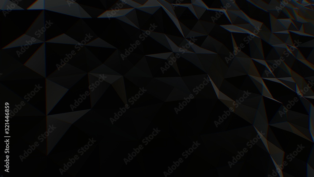 abstract background black dark low poly triangles . geometric shapes ...