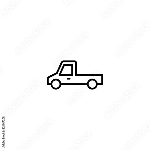 car, pickup truck icon vector illustration