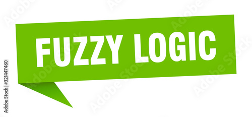 fuzzy logic speech bubble. fuzzy logic ribbon sign. fuzzy logic banner