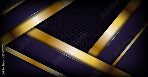 abstract luxurious dark purple background with golden line