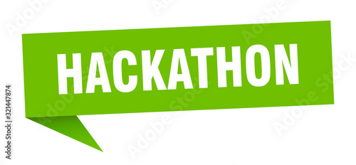 hackathon speech bubble. hackathon ribbon sign. hackathon banner