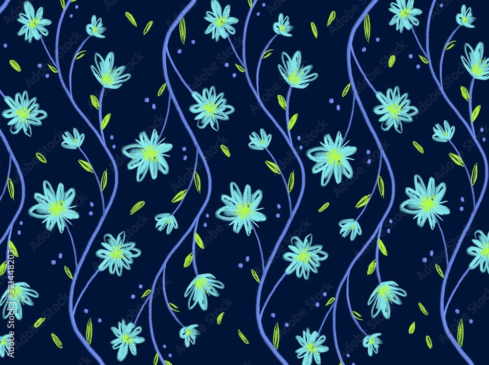 green mint flower pattern background green mint flower pattern background