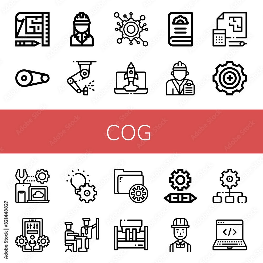 cog icon set