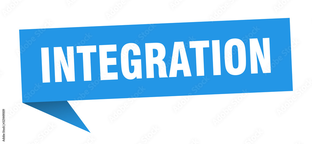 integration speech bubble. integration ribbon sign. integration banner