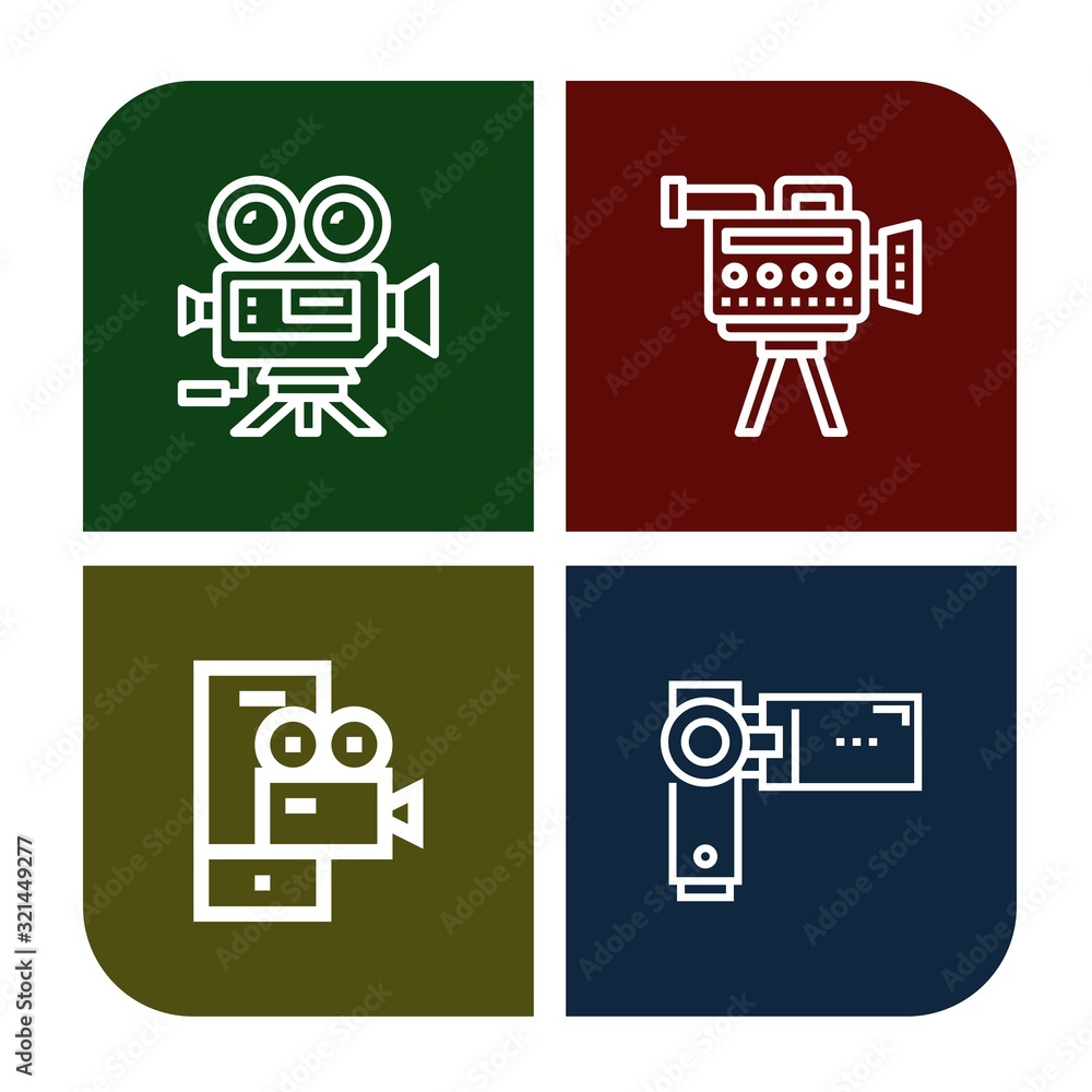 camcorder icon set camcorder icon set