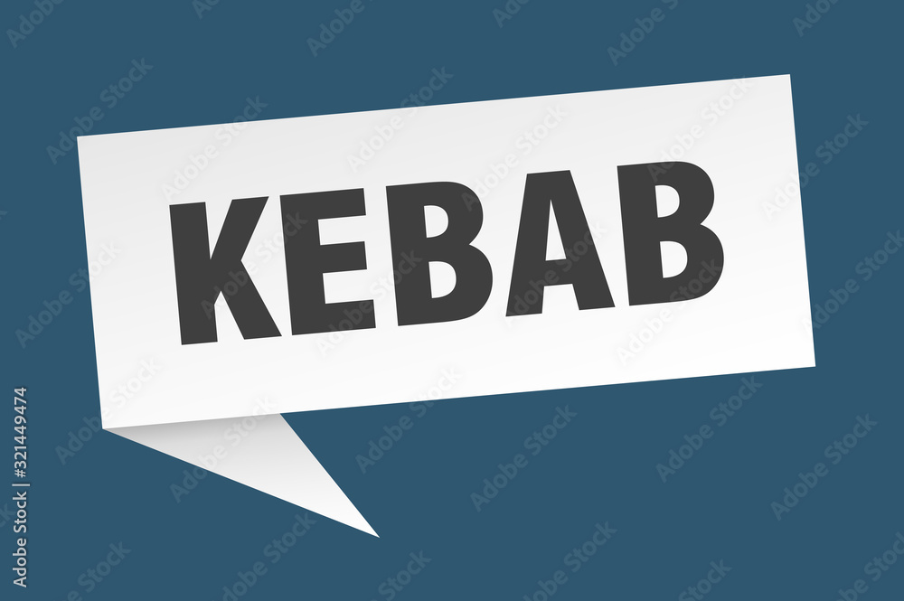 kebab speech bubble. kebab ribbon sign. kebab banner kebab speech bubble. kebab ribbon sign. kebab banner