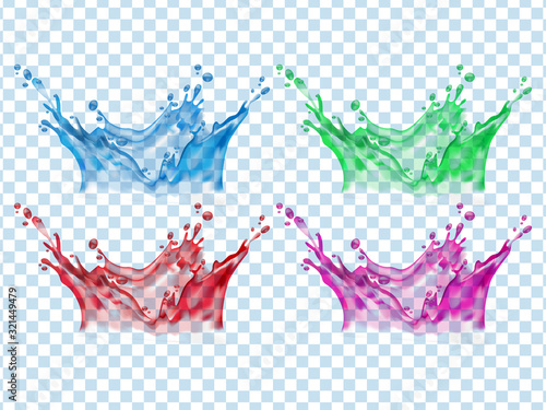 A very beautiful crown-shaped splash of water