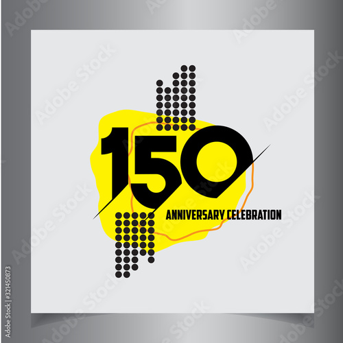 150 Years Anniversary Celebration Vector Template Design Illustration