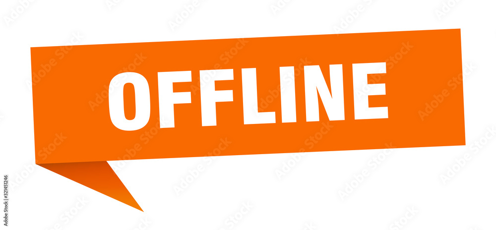 offline speech bubble. offline ribbon sign. offline banner offline speech bubble. offline ribbon sign. offline banner