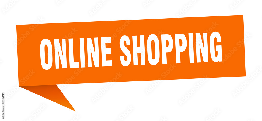 online shopping speech bubble. online shopping ribbon sign. online shopping banner online shopping speech bubble. online shopping ribbon sign. online shopping banner