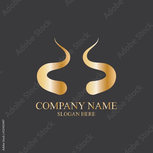 Devil horn Vector icon design illustration Template