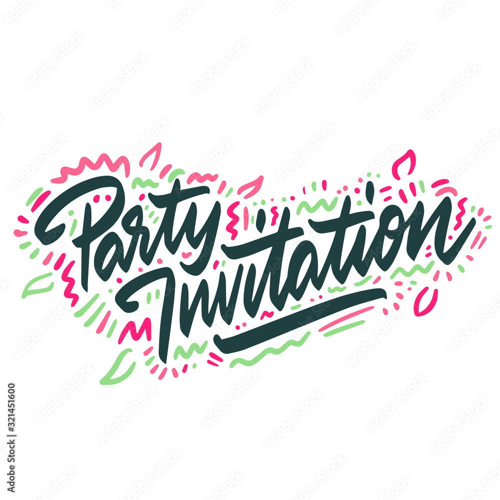 Party Invitation. vector illustration. poster, banner, greeting template
