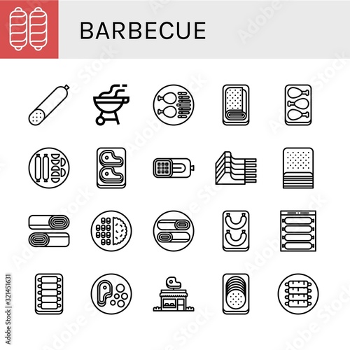 Set of barbecue icons